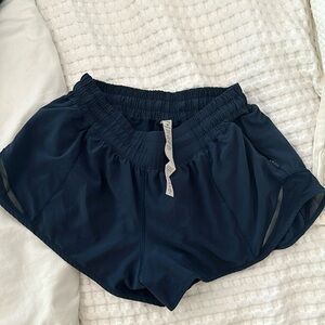 Lululemon Navy Hotty Hot Athletic Shorts